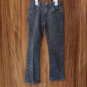 Levis Boys 511 Black Denim Jeans Size 7 Regular